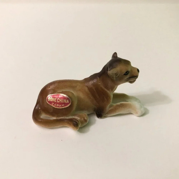 Vintage Miniature Lioness Lion Bone China  Figurine Japan 1 Inch Tall Figure - Picture 11 of 14